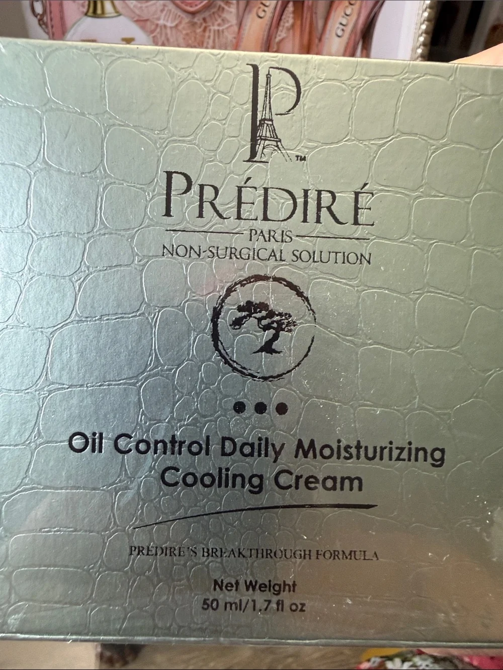 Predire 3 piece Oil Control Cooling Cleanser, facial peel gel, and moisturizer